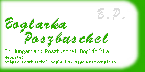 boglarka poszbuschel business card